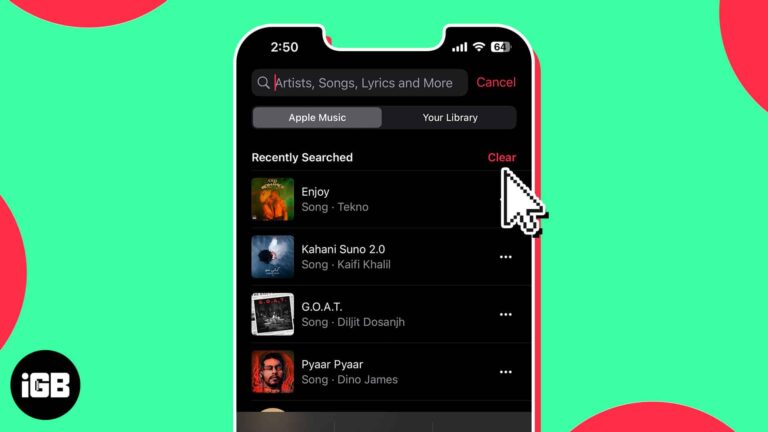 How to delete recent Apple Music searches on iPhone and Mac