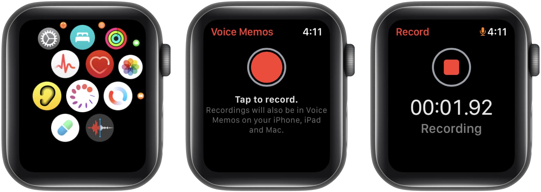 Hangjegyzetek rögzítése az Apple Watchon