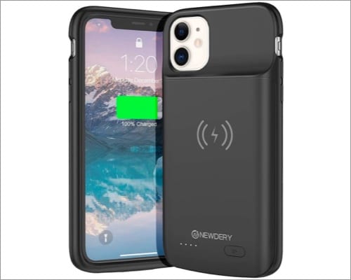 NEWDERY Battery Case for iPhone 11 compatible with Qi Wireless Charging