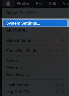 Pilih Tetapan Sistem dalam macOS Ventura