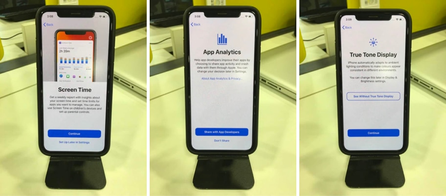 Set up Screen Time, App Analytics and True Tone Display on iPhone