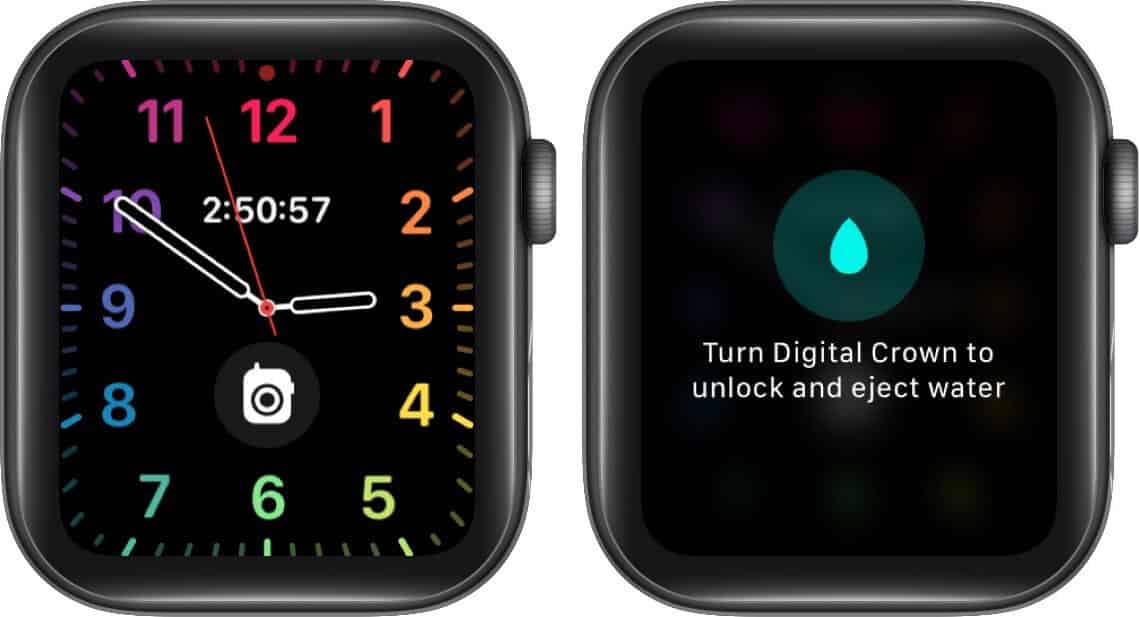 water lock is enabled on apple watch