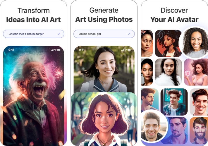 Best AI art generator apps for iPhone in 2024 AI ARTA generator iPhone app screenshot
