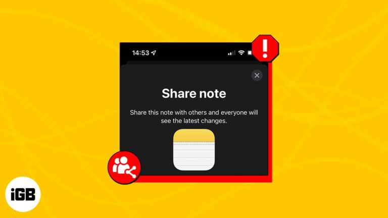 Cannot share or collaborate in notes app on iphone
