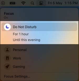 Choose Do Not Disturb