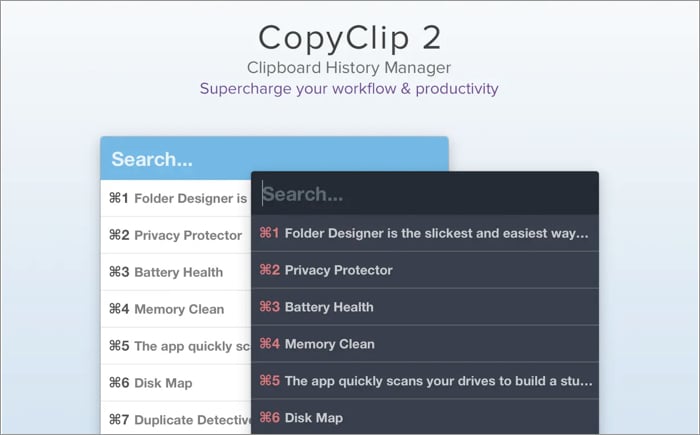 CopyClip 2 Mac Clipboard Manager képernyőkép