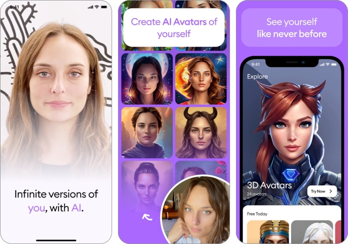 Tangkapan skrin aplikasi iPhone penjana seni Fajar AI