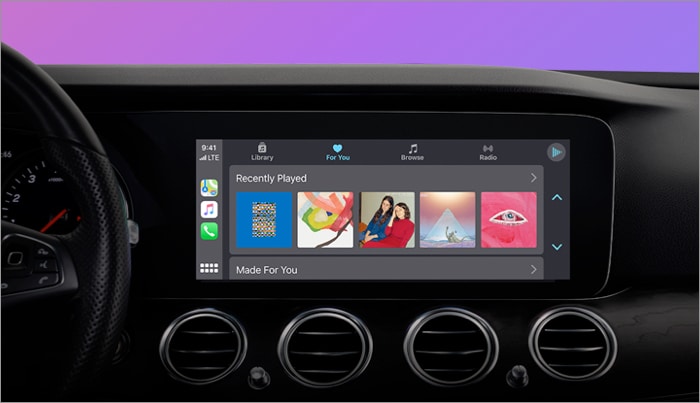 In-car experience using Apple Music