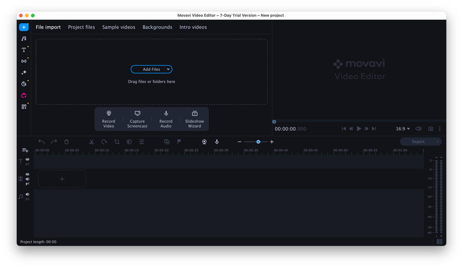 Movavi Video Editor User Interface