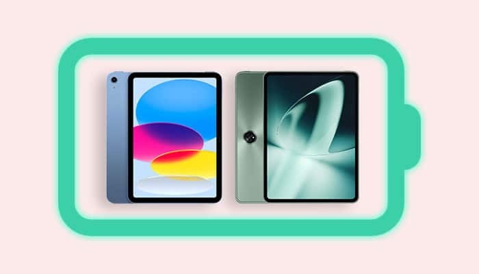 OnePlus Pad vs iPad 10th gen Az akkumulátor élettartama és töltése
