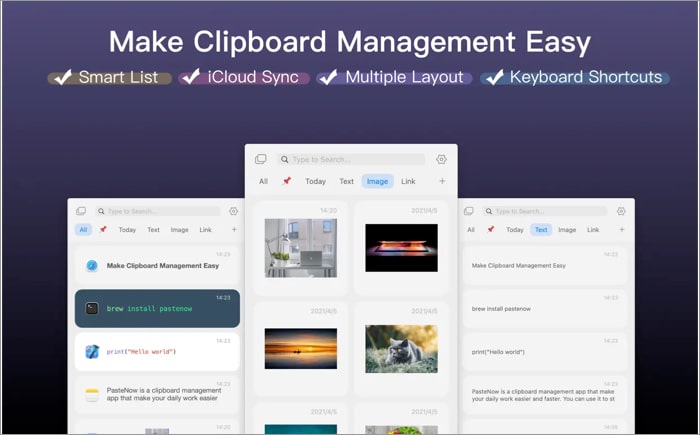 PasteNow Mac Clipboard Manager képernyőképe