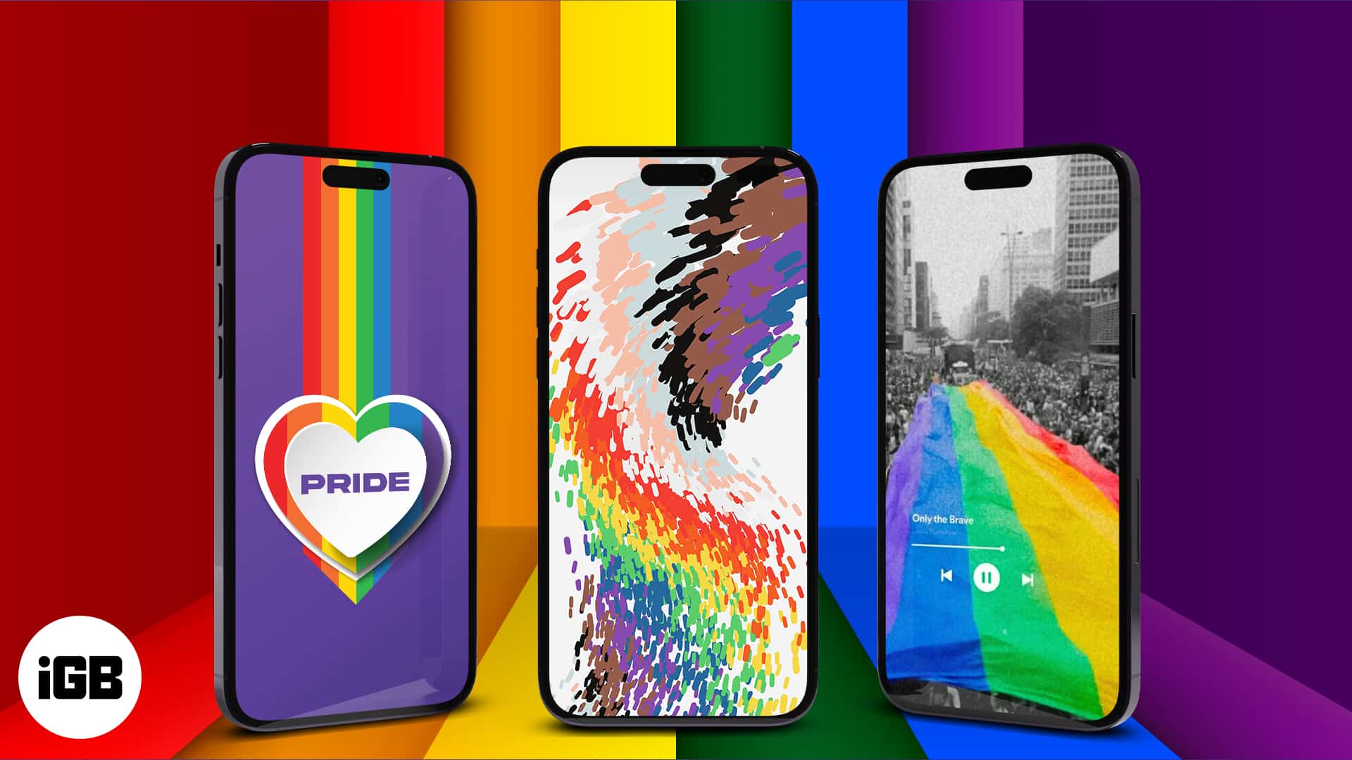 Wallpaper Apple Pride 2021  Full Screen Rainbow Background  Download  Free Image
