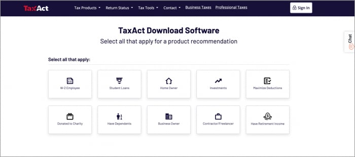 Taxact tax software