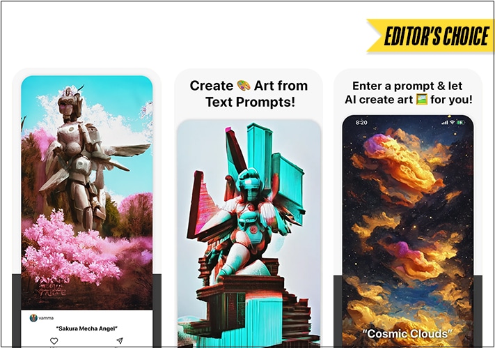 starryai AI art generator iPhone app screenshot