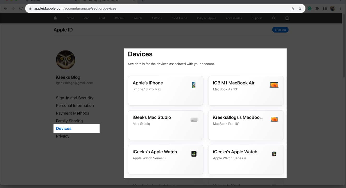 How to view and remove devices from Apple ID  4 Ways explained  iGeeksBlog - 89