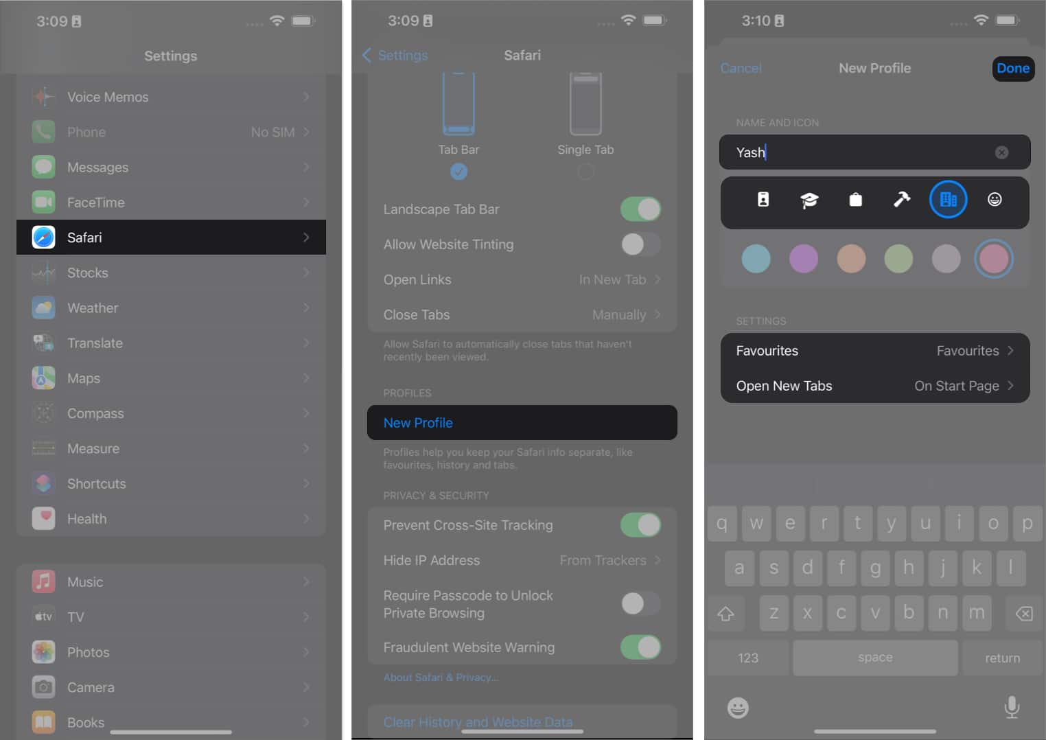 ios safari multiple profiles Create new Safari Profile from iPhone Settings