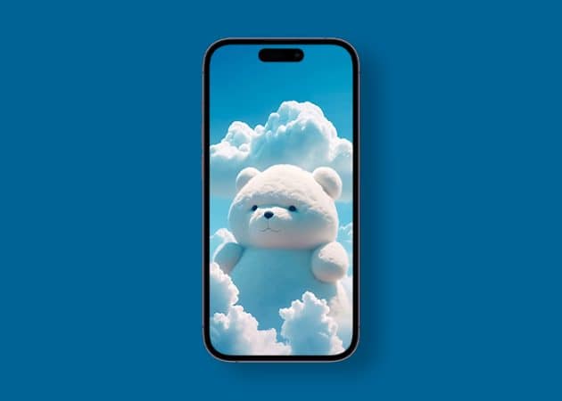 Cute cloud wallpaper for iPhone
