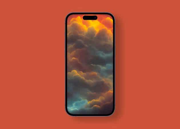 Dark clouds iPhone wallpaper