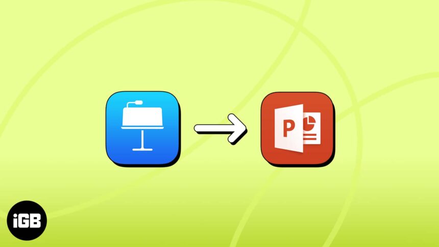 can you convert a keynote presentation to powerpoint
