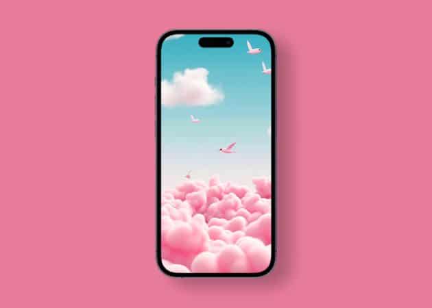 Pink cloud iPhone wallpaper 