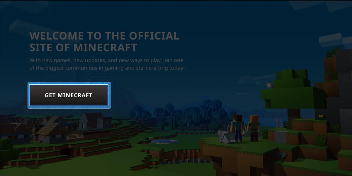 Select GET MINECRAFT