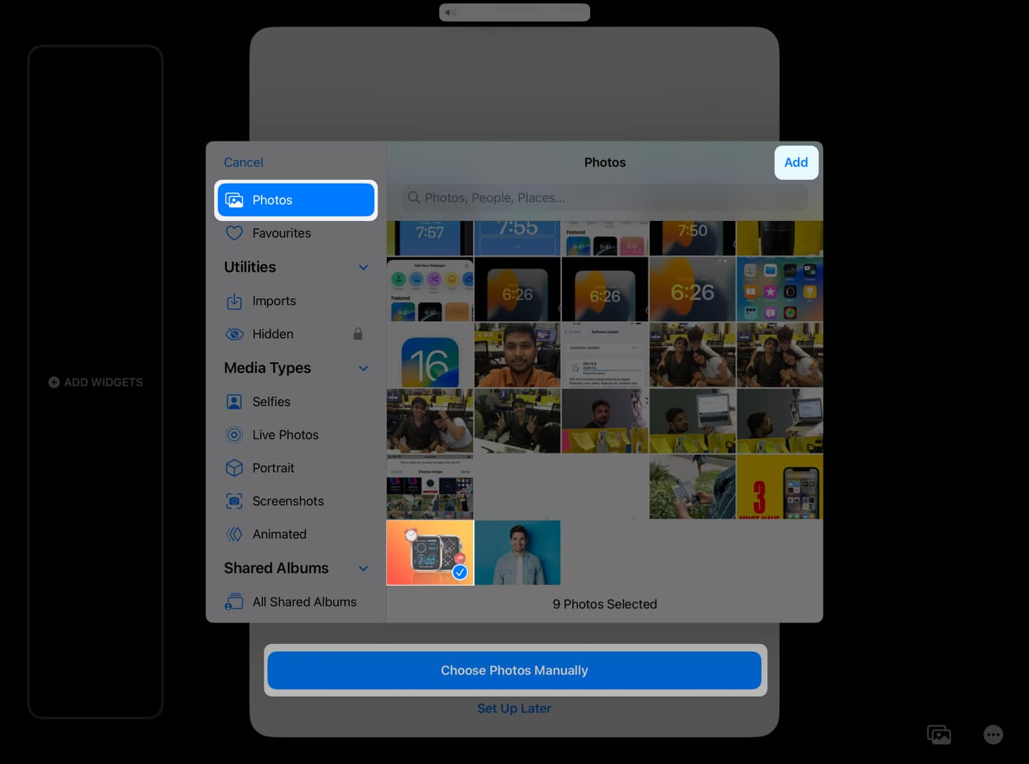Set Manually Photos to iPad Lock Screen