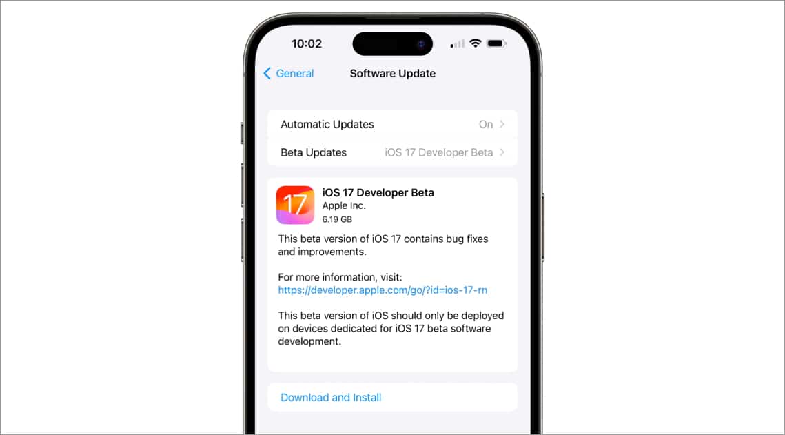 iOS 17 Developer Beta Version