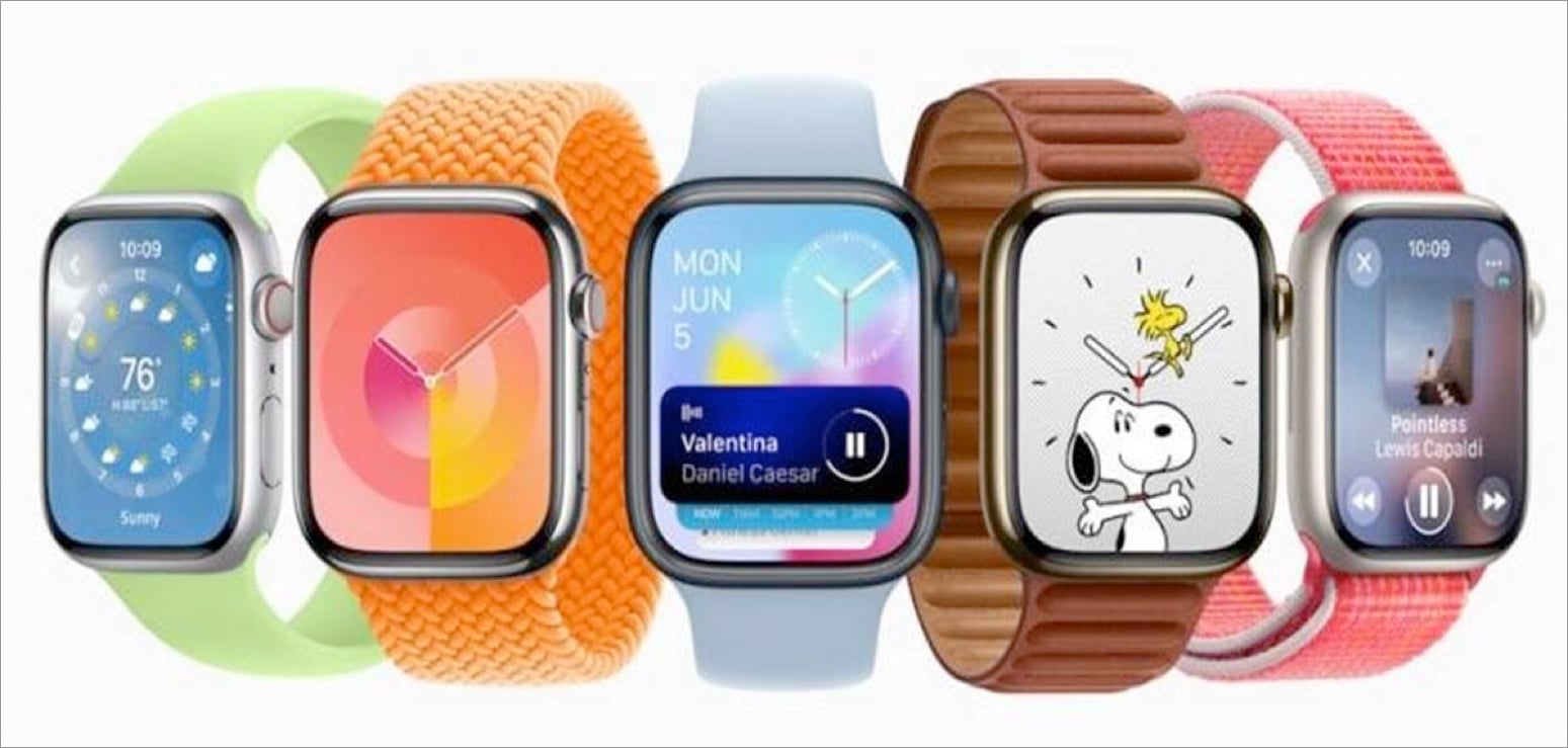 watchos 10 Antara muka direka semula