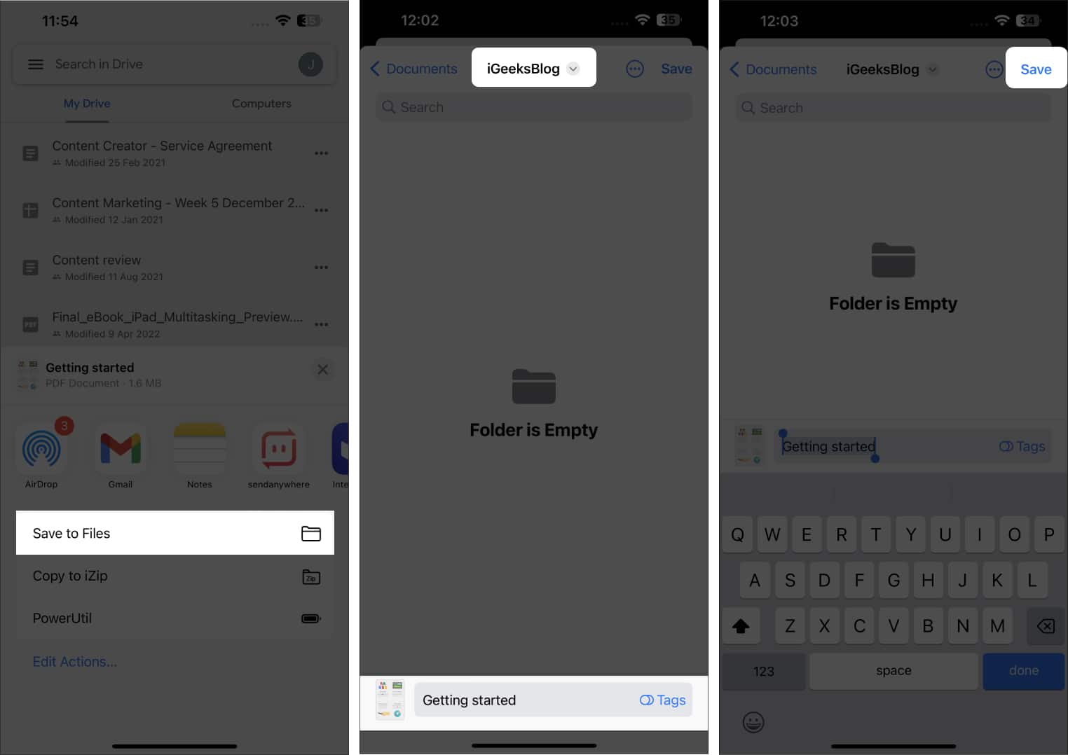 Download files from google drive to your iphone and ipad