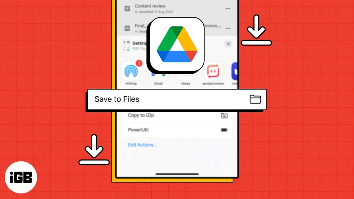 How to download files from google drive to iphone or ipad