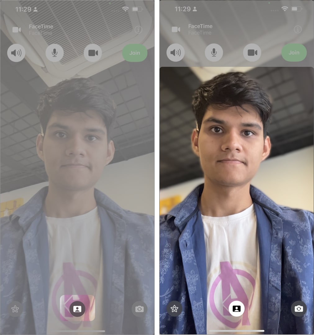 How to use portrait mode with FaceTime
