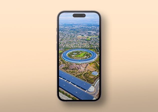 Apple Park drone view iPhone wallpaper free download