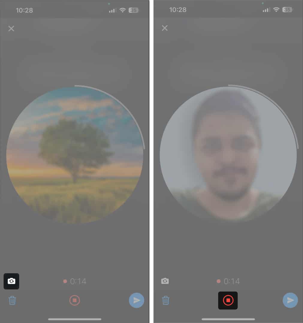 Capture Surrounding and Stop Recording Instant Video in Whatsapp