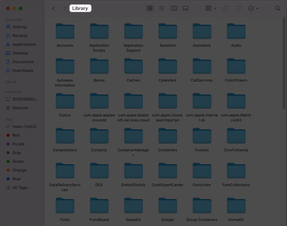 Folder tersembunyi pada Mac