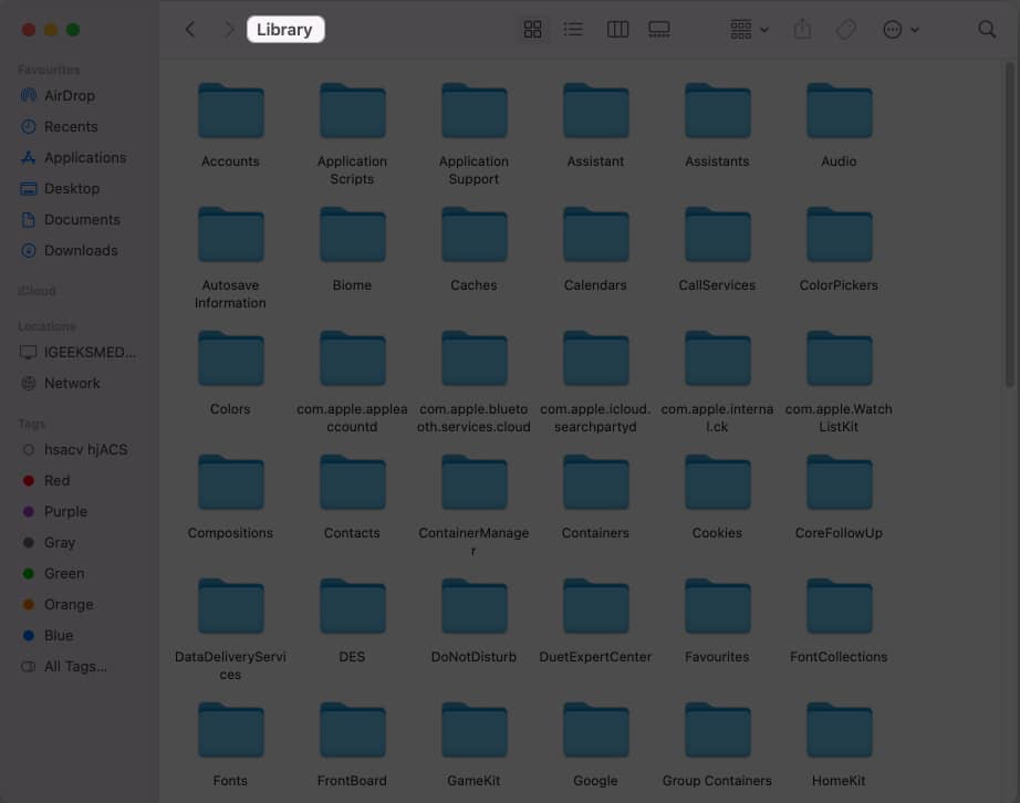 Hidden folder on Mac