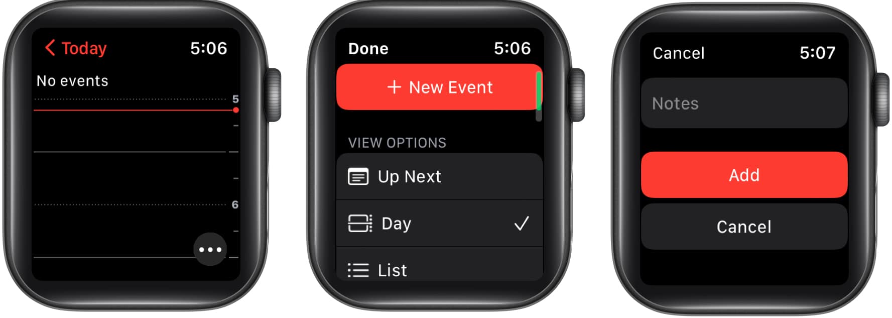 How to add Calendar events on Apple Watch 