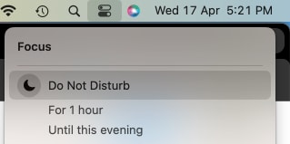 Select Do Not Disturb and time frame