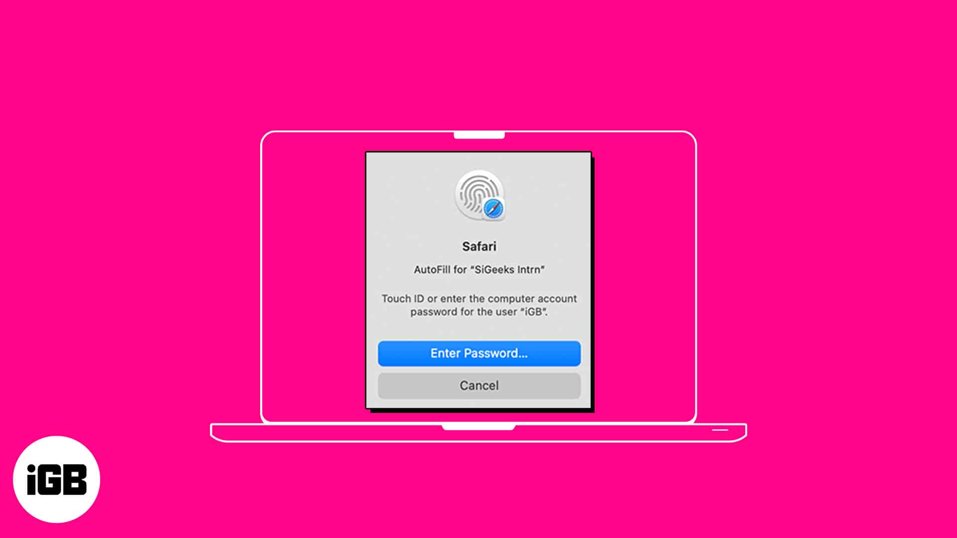 safari touch id password