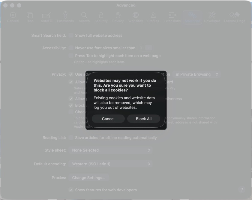 How to Block Cookies in Safari on Mac