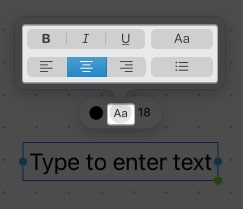 click the aa icon and format text in freeform