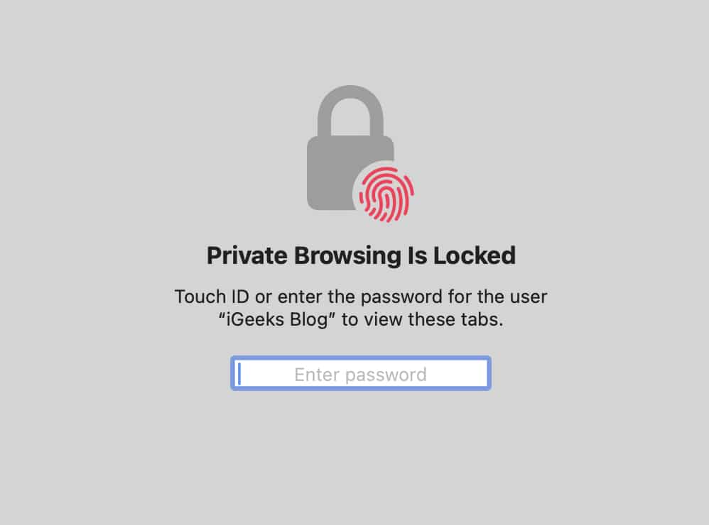 Automatically lock your private browsing window