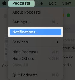 Click Podcasts Notifications
