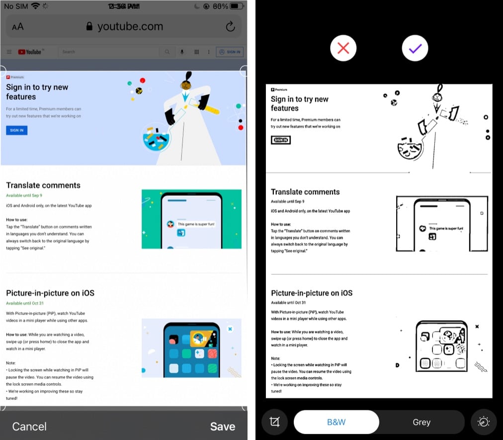 Edit your attachment as needed in iFax app for iPhone and iPad