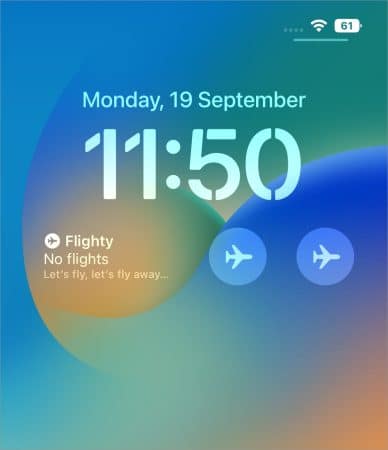 Flighty iOS Lock Screen Widgets