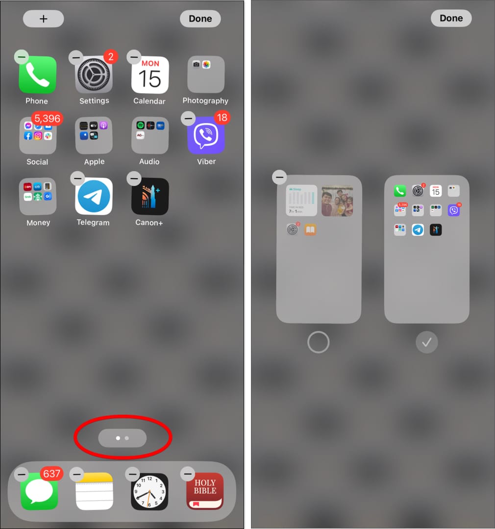 Hide pages on your iPhone Home Screen