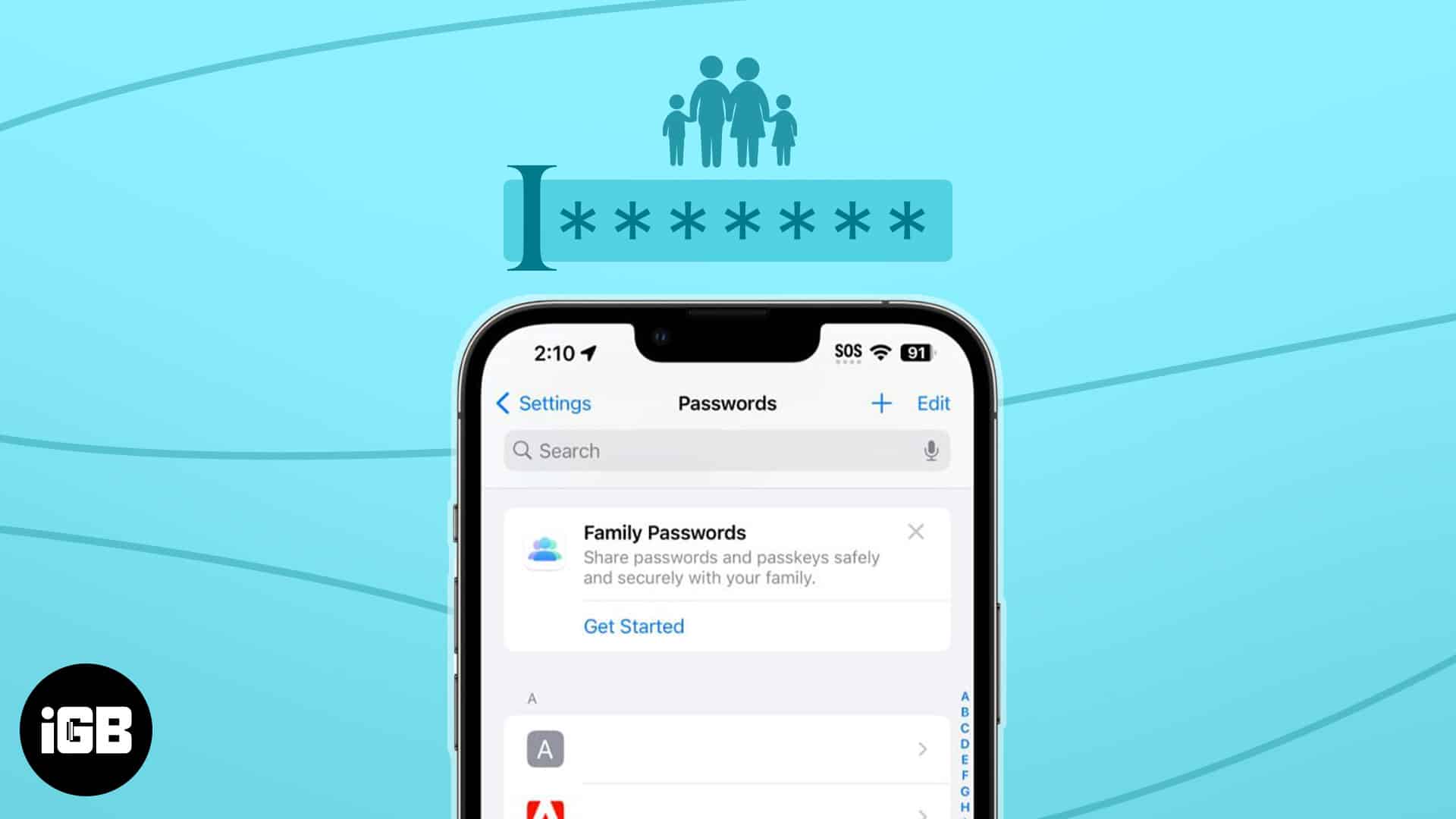 How to use family passwords in ios 17
