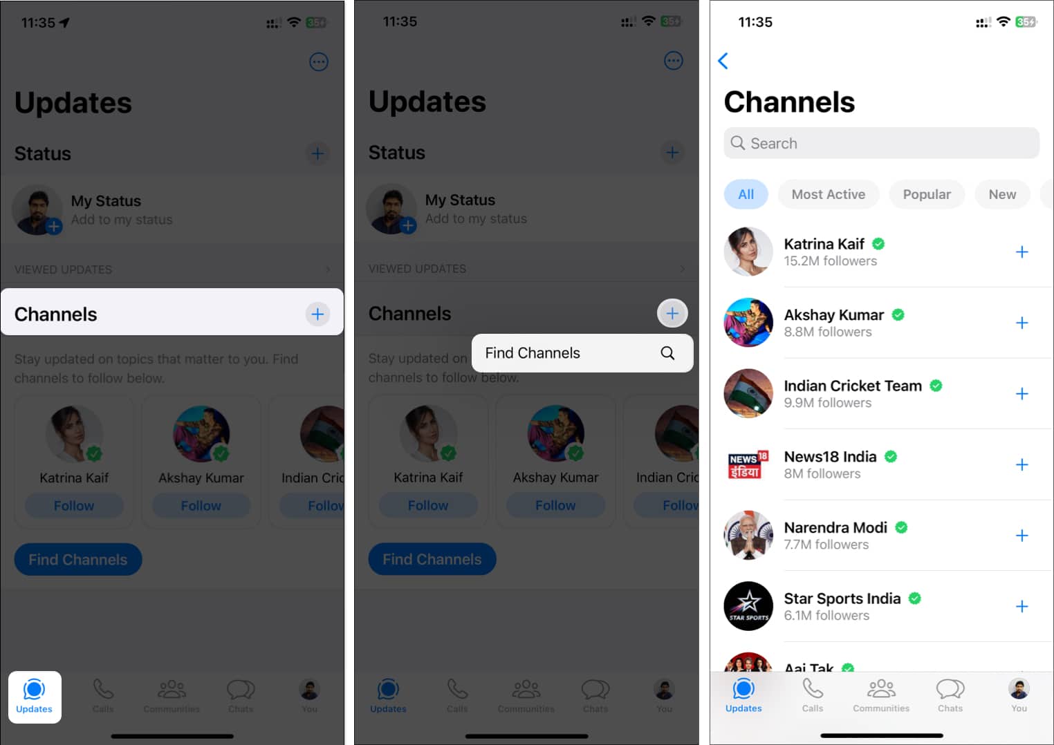 Sertai Saluran WhatsApp pada iPhone