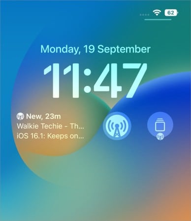 Overcast Lock Screen Widgets for iPhone