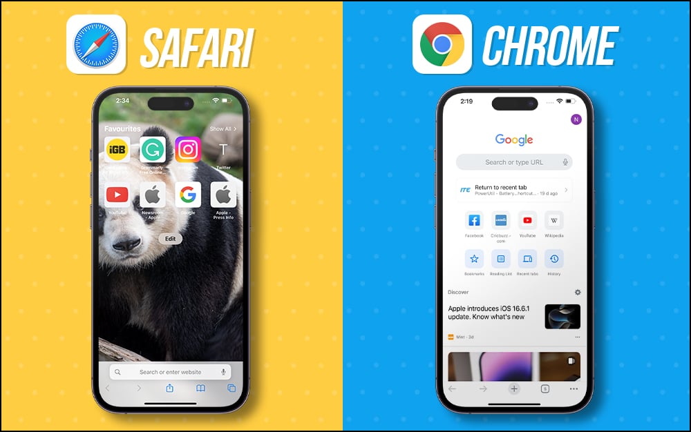 Safari vs. Chrome - User Interface