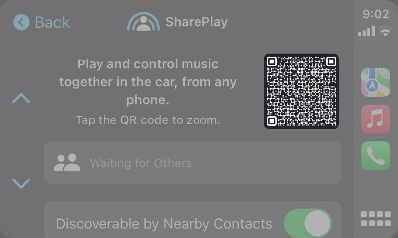 Tap the QR code icon